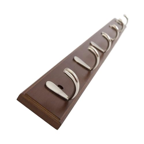 Garderobenständer Wandhalterung Wandmontiertes Kleiderhakengestell - Eingangsbereich Schlafzimmer Wohnzimmer Reihenhaken(Dark brown) von CHENGAIJIAN