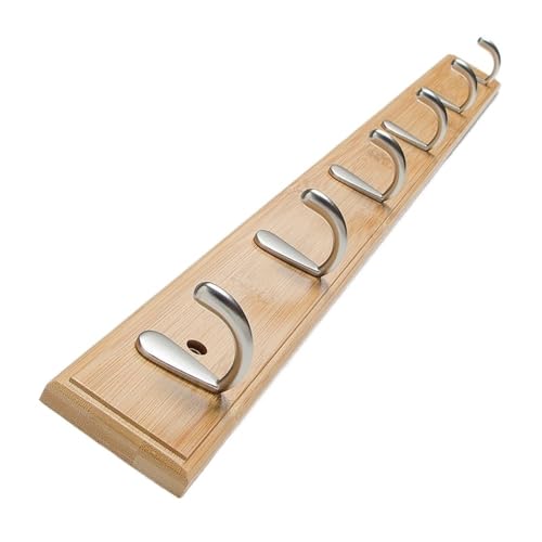 Garderobenständer Wandhalterung Wandmontiertes Kleiderhakengestell - Eingangsbereich Schlafzimmer Wohnzimmer Reihenhaken(Light brown) von CHENGAIJIAN