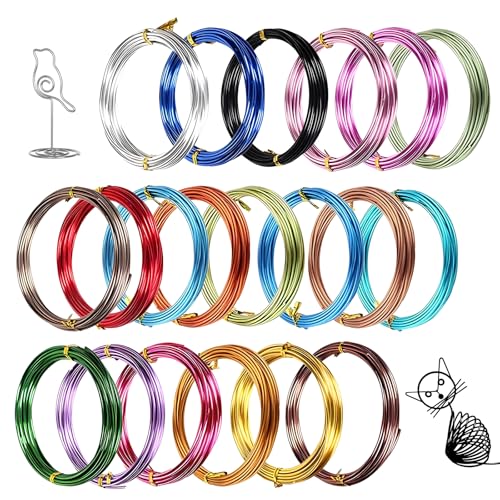 100m Basteldraht 20 Farben Aluminiumdraht 1mm Draht Für DIY Bindedraht Dünn Biegbar Schmuckdraht flexibel Wire für Schmuckherstellung Handwerk Modellieren Armaturen Skulpturen von CHENGCKJ