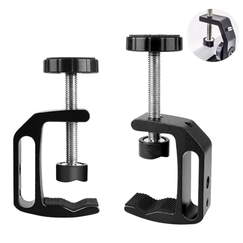 2 Stück C Klemme 0-47mm Tischklemme Schraubklemme Aluminium Einstellbar Schraubzwingen Heavy Clamp mit 1/4" 3/8" Schraublöchern Klemmstativ C Zwingen Holzarbeiten Werkzeug Heimwerken & Autoreparatur von CHENGCKJ