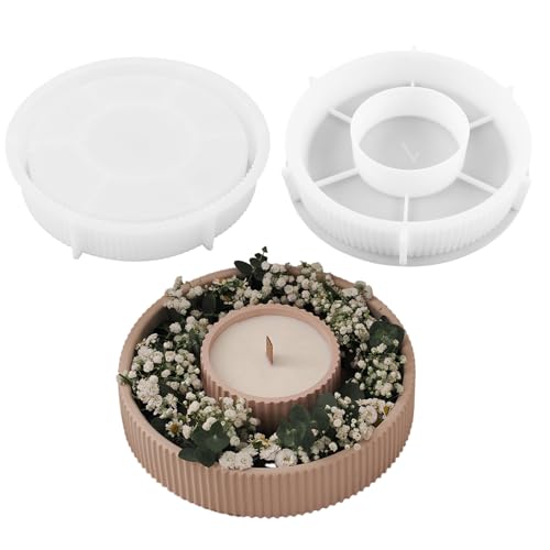 Silikonformen Tablett mit Rillen 24 x 5cm Silicone Molds Tray Schale Silikon Gießform Formen Tablett Gießformen Teller Silikonform für Herstellung von Obst Tee Tablett Schmuck Teller Handwerk von CHENGCKJ