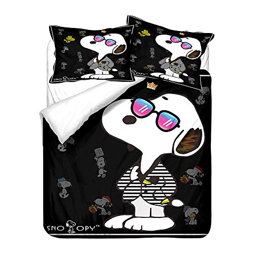 CHENGHUO Bettwäsche-Set S/oopy, Kopfkissenbezug 80 X 80 cm,Mädchen Baby Bettbezug 135 X 200,Bettwaren-Sets Für Kinder Kinderbettwäsche,Kissenbezug (A,155x220cm+80x80cmx1) von CHENGHUO