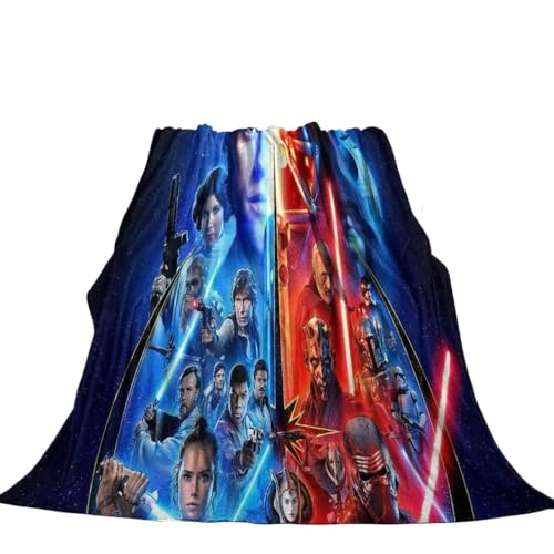 CHENGHUO Kinderdecke 100x135,Fleecedecke Kids Darth Vader,Anime Decke Kuscheldecke Wohndecke Tagesdecke Decken Übergroße,Bettsofa Sofadecke Reisedecke (A,135x200) von CHENGHUO