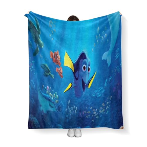 CHENGHUO Kuscheldecke Kinder,kühlende Decke,fleecedecke 150x200 Weiche Flauschig,Babydecke,Sofadecke Für Mädchen Junge,Geschenke Nemo,Couchdecke (C,150x200) von CHENGHUO
