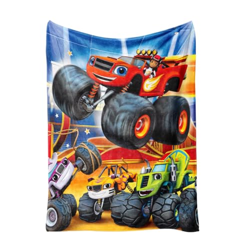 CHENGHUO Monster Truck Fleecedecke,Kuscheldecke Flauschig Decke,Wohndecke Sofadecke,Decke Couch Blanket,Wohn- & Kuscheldecken,Sofa überwurfdecke (A,135x200) von CHENGHUO