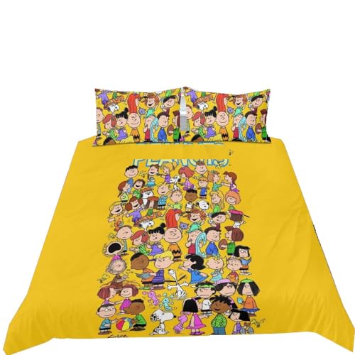 CHENGHUO Psnooy Bettwäsche 135 X 200 Set,Bettbezug Und Kissenbezug Für Erwachsene Teenager Kinder Single,SnoCartoon Geschenke Für Frauen (B,135x200cm+75x50cmx1) von CHENGHUO
