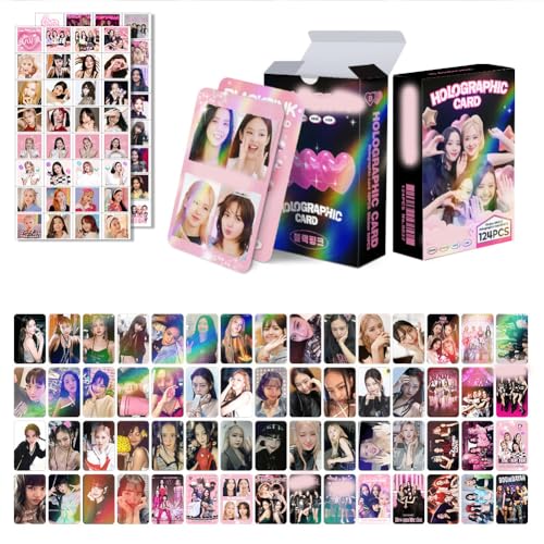 124PCS Kpop BP Karten,Kpop BP HOLOGRAPHIC Fotokarten,BP Album Karten,Kpop BP Merch Mini Fotokarten Set Fans Geschenk von CHENGLI