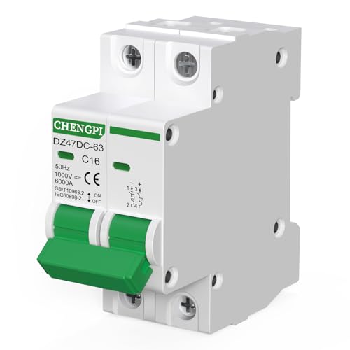 CHENGPI DC Trennschalter,2P DC Miniatur-Leistungsschutzschalter DC1000V 16A,Photovoltaik-Leistungsschalter für PV Anlage,PV Trennschalter Können auf 35mm DIN-Schienenmontage CHENGPI DC Trennschalter,2P DC Miniatur-Leistungsschutzschalter DC1000V 16A,Photovoltaik-Leistungsschalter für PV Anlage,PV Trennschalter Können auf 35mm DIN-Schienenmontage von CHENGPI