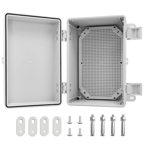 CHENGPI Anschlussdose,Verteilerschrank Industriegehäuse Schaltkasten,IP65 Elektrische Abzweigdose mit Schloss,ABS Elektrisches Anschlusskästen DIY,600x500x220MM Verteilerdose von CHENGPI