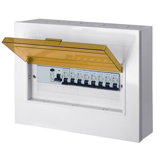 CHENGPI Aufputz Verteilerkasten mit 4P FI Leistungsschalter Typ A 40A 30mA FI RCCB und 8 x AC 1P B16 Sicherungen,Stromschienen Können für die Verdrahtung Verwendet Werden-12Module CHENGPI Aufputz Verteilerkasten mit 4P FI Leistungsschalter Typ A 40A 30mA FI RCCB und 8 x AC 1P B16 Sicherungen,Stromschienen Können für die Verdrahtung Verwendet Werden-12Module von CHENGPI