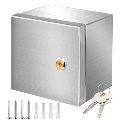 CHENGPI Edelstahl 304 Wasserdichter Schaltschrank Innen/Anschlusskasten Rostfreier Technikkasten mit Schloss,Verteilerkasten Außen Wasserdicht 160 * 130 * 120MM CHENGPI Edelstahl 304 Wasserdichter Schaltschrank Innen/Anschlusskasten Rostfreier Technikkasten mit Schloss,Verteilerkasten Außen Wasserdicht 160 * 130 * 120MM von CHENGPI