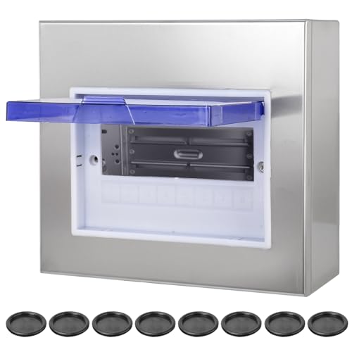 CHENGPI Edelstahl Wasserdichter Schaltschrank Innen,Wasserdichter Verteilerkasten für den Außenbereich,Edelstahl 304 Schaltschrank Verteilerkästen | 8 Module CHENGPI Edelstahl Wasserdichter Schaltschrank Innen,Wasserdichter Verteilerkasten für den Außenbereich,Edelstahl 304 Schaltschrank Verteilerkästen | 8 Module von CHENGPI