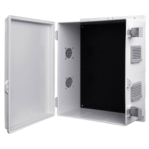 CHENGPI Schaltschrank,Industriegehäuse ABS-Kunststoffgehäuse Wasserdicht Verteilerschrank/Industriegehäuse Schaltkasten,Aufputz-Abzweigkasten 40x28x15 cm von CHENGPI
