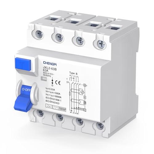 CHENGPI FI Schalter,fi Schutzschalter Typ B 63A 30mA /4-Pol/Fehlerstromschutzschalter Allstromsensitiver Schutzschalter Automat Sicherun CHENGPI FI Schalter,fi Schutzschalter Typ B 63A 30mA /4-Pol/Fehlerstromschutzschalter Allstromsensitiver Schutzschalter Automat Sicherun von CHENGPI