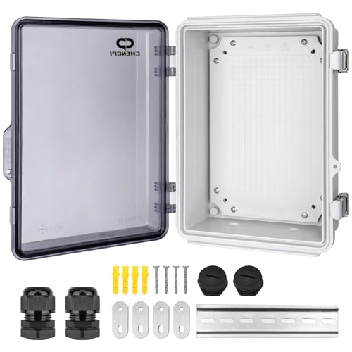CHENGPI Wasserdichter Verteilerkasten für den Außenbereich,IP66 Abzweigkasten ABS Elektrisches Anschlusskästen,DIY Kunststoff Fall Verdrahtungs Schalter Box 250×350×150MM von CHENGPI
