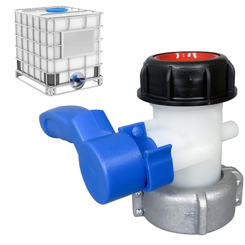 Chengshi IBC Ventil, 75mm DN50 Kugelhahn 1000L IBC Tonnen Eimer Kunststoff Integrierte Absperrklappe Bewässerungsausrüstung Integriertes Absperrventil Design von CHENGSHI