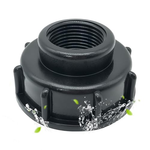 Chengshi Wassertank Zubehör DN50 2 Zoll S60X6 60mm Grobes Gewinde Zu Reduzierung IBC Adapter 1 Zoll BSP Innengewinde IBC Verbinder Für Regenwassertank Kunststoff Schwarz, 1000 Liter Chengshi Wassertank Zubehör DN50 2 Zoll S60X6 60mm Grobes Gewinde Zu Reduzierung IBC Adapter 1 Zoll BSP Innengewinde IBC Verbinder Für Regenwassertank Kunststoff Schwarz, 1000 Liter von CHENGSHI