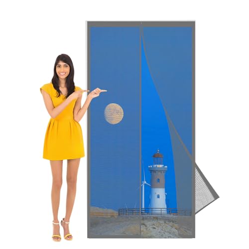 Magnet Fliegengitter Balkontür 107 x 217 cm Magnet Insektenschutz Balkontür Ohne Bohren, Einfache Montage für Wohnzimmer Terrassentür, Grau Magnet Fliegengitter Balkontür 107 x 217 cm Magnet Insektenschutz Balkontür Ohne Bohren, Einfache Montage für Wohnzimmer Terrassentür, Grau von CHENGTT