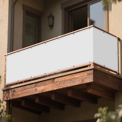 Sonnensegel Rechteckig 115 x 120 cm Rechteckig Wasserdicht Sonnenschutz Windschutz Terrassendach Sichtschutz mit Ösen Und Befestigungsseile für Garten Camping, Weiß Sonnensegel Rechteckig 115 x 120 cm Rechteckig Wasserdicht Sonnenschutz Windschutz Terrassendach Sichtschutz mit Ösen Und Befestigungsseile für Garten Camping, Weiß von CHENGTT