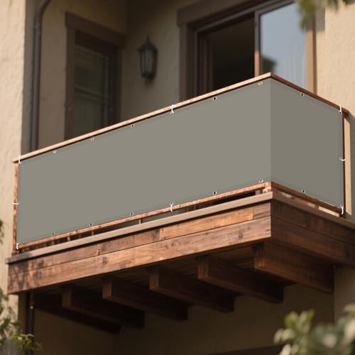 Sonnensegel Rechteckig 130 x 240 cm Rechteckig Wasserdicht Sonnenschutz Windschutz Terrassendach Sichtschutz mit Ösen Und Befestigungsseile für Garten Camping, Khaki von CHENGTT