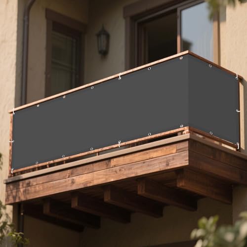 Sonnensegel Rechteckig 150 x 160 cm Rechteckig Wasserdicht Sonnenschutz Windschutz Terrassendach Sichtschutz mit Ösen Und Befestigungsseile für Garten Camping, Dunkelgrau Sonnensegel Rechteckig 150 x 160 cm Rechteckig Wasserdicht Sonnenschutz Windschutz Terrassendach Sichtschutz mit Ösen Und Befestigungsseile für Garten Camping, Dunkelgrau von CHENGTT