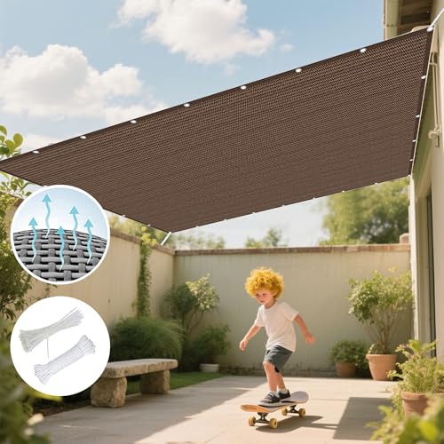 Sonnensegel Rechteckig Atmungsaktiv 450 x 550 cm Rechteckig Atmungsaktiv Sonnenschutz Windschutz Balkonbespannung Reißfest Vielen Größen mit Spannseilen für Garten Camping, braun Sonnensegel Rechteckig Atmungsaktiv 450 x 550 cm Rechteckig Atmungsaktiv Sonnenschutz Windschutz Balkonbespannung Reißfest Vielen Größen mit Spannseilen für Garten Camping, braun von CHENGTT