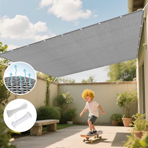 Sonnensegel Rechteckig Atmungsaktiv 600 x 670 cm Rechteckig Atmungsaktiv Sonnenschutz Windschutz Balkonbespannung Reißfest Vielen Größen mit Spannseilen für Garten Camping, Hellgrau Sonnensegel Rechteckig Atmungsaktiv 600 x 670 cm Rechteckig Atmungsaktiv Sonnenschutz Windschutz Balkonbespannung Reißfest Vielen Größen mit Spannseilen für Garten Camping, Hellgrau von CHENGTT
