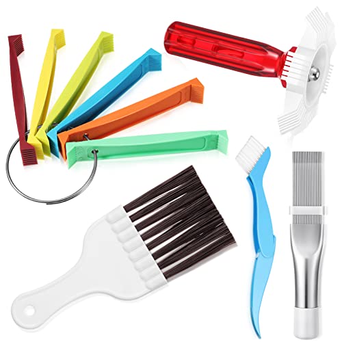CHENGU 5 Stück Klimaanlage Flossenreiniger Set 3 Verschiedene Flossenkamm Kondensator Fin Straightener und 2 Verschiedene Bürstenkondensator Komplette Kategorie Verdampfer Heizkörper Reparatur Clean von CHENGU