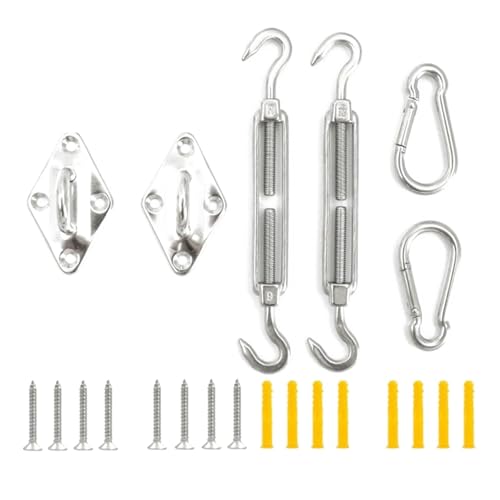 22 teilesatz 5mm Sonnensegel Baldachin Zubehör 304 Edelstahl Hardware Kit Spannschloss Pad Auge Karabiner Clip Haken Schrauben Silber Karabinerhaken 22 teilesatz 5mm Sonnensegel Baldachin Zubehör 304 Edelstahl Hardware Kit Spannschloss Pad Auge Karabiner Clip Haken Schrauben Silber Karabinerhaken von CHENHOJU