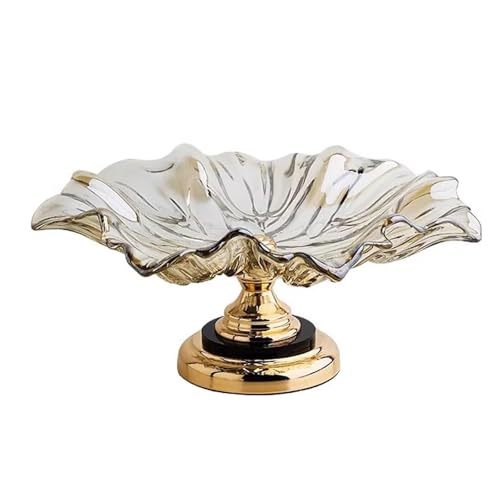 CHENHOJU 12-Zoll-Obstschale, Obstteller aus Kristallglas, dekoratives Tablett, Desserttisch-Ornamente, Obstteller, Couchtischteller for das Wohnzimmer zu Hause von CHENHOJU