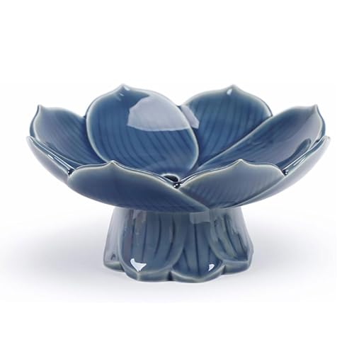 CHENHOJU Obstschale aus Keramik, Obstteller im kreativen Lotus-Design, Obsttablett mit Abtropffläche, Dessert-Servierschale, Tablett, Präsentationsständer, Anbietschale(Rose) von CHENHOJU