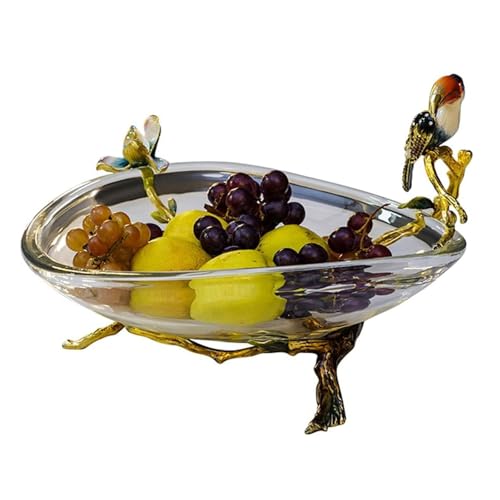CHENHOJU Obstteller aus Glas im europäischen Stil, transparente dekorative Obstschale, Serviertabletts for Süßigkeiten, Nüsse und Snacks for die Aufbewahrung auf dem Schreibtisch zu Hause CHENHOJU Obstteller aus Glas im europäischen Stil, transparente dekorative Obstschale, Serviertabletts for Süßigkeiten, Nüsse und Snacks for die Aufbewahrung auf dem Schreibtisch zu Hause von CHENHOJU