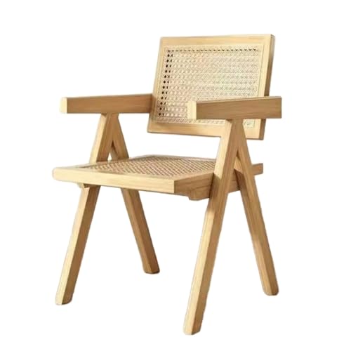 CHENHOJU Rattan-Akzentstühle, bequeme Sessel, moderne Esszimmerstühle, Outdoor-Rattanstühle mit Armlehne für Wohnzimmer, Schlafzimmer, Lesestuhl, Rattan-Akzentstuhl von CHENHOJU