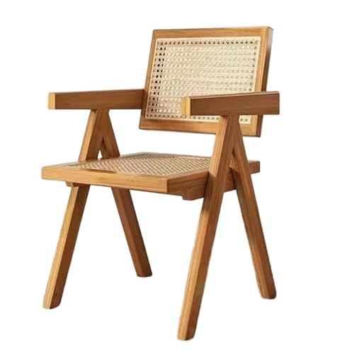 CHENHOJU Rattan-Akzentstühle, bequeme Sessel, moderne Esszimmerstühle, Outdoor-Rattanstühle mit Armlehne für Wohnzimmer, Schlafzimmer, Lesestuhl, Rattan-Akzentstuhl von CHENHOJU