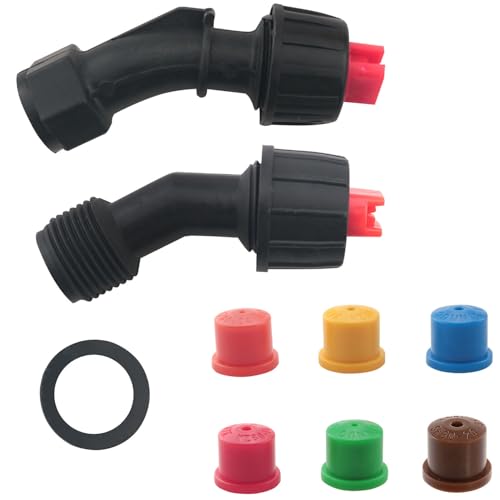 CHENJIN 1 Set Sprühdüsen-Set, 6 Arten von Hohlkegel-Düsenersatzteilen für Pflanzen, Blumen, Obstbäume, große Rasenflächen, Gärten, Unkraut von CHENJIN