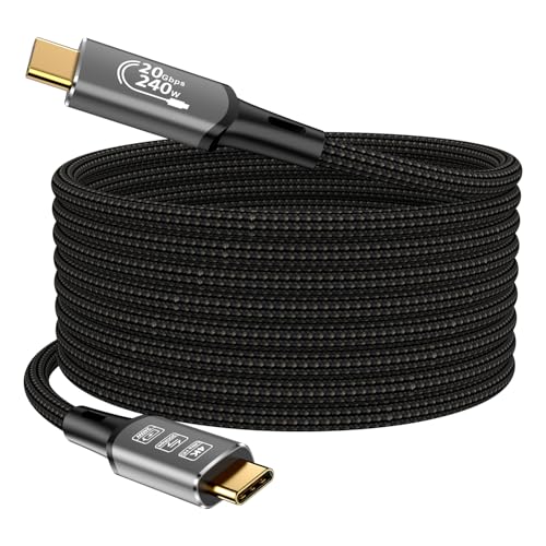 CHENLENIC USB4 Kabel, mit Thunderbolt 4 Kabel,240W Ladekabel 40Gbps Datenkabel,8K@60Hz 4K120Hz HDR,PD3.1,USB C zu USB C Kabel, für Hub,Dock MacBook, M1 M2,M3,Mac Studio SSD,Laptops,Monitor von CHENLENIC