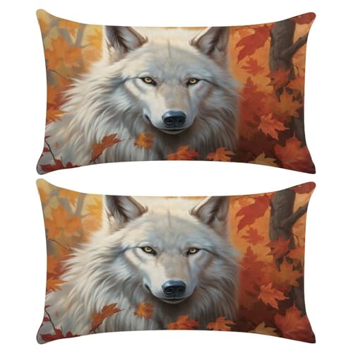 2et Set Samt Kissenbezug 20x30 cm Zierkissen Sofakissen Wolf Dekokissen Kissenbezüge Kissenhüllen Herbst Zierkissenbezüge Couchkissen Deko Kissen für Wohnzimmer Schlafzimmer Couch Sofa Kissen (XY182) 2et Set Samt Kissenbezug 20x30 cm Zierkissen Sofakissen Wolf Dekokissen Kissenbezüge Kissenhüllen Herbst Zierkissenbezüge Couchkissen Deko Kissen für Wohnzimmer Schlafzimmer Couch Sofa Kissen (XY182) von CHENLICXLF