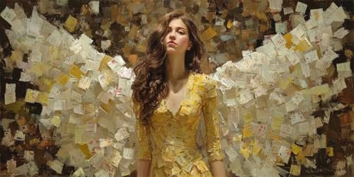 Diamond Painting Engel, 5D Diamond Painting Groß XXL 70x140cm, DIY Diamant Painting Bilder Retro Diamant Malerei Cross Stitch Stickerei Kunsthandwerk Set für Erwachsene, Haus Wanddekorationen (RD1) von CHENLICXLF