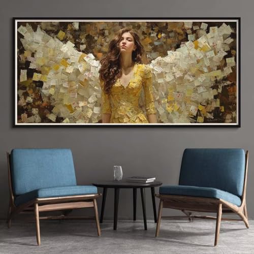 Diamond Painting Erwachsene Groß XXL 80x160cm, 5D Diamant Painting Bilder Engel Eckige Steine Diamond-Painting Retro Diamant Kunst Malerei Stickerei Kreuzstich Basteln Set für Home Wand Décor (SQ1) von CHENLICXLF