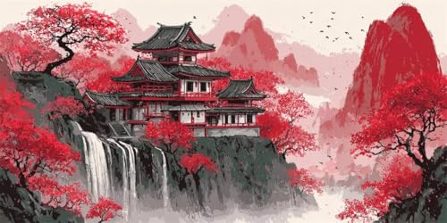 Diamond Painting Japan, 5D Diamond Painting Groß XXL 50x120cm, DIY Diamant Painting Bilder Wasserfall Diamant Malerei Cross Stitch Stickerei Kunsthandwerk für Erwachsene, Haus Wanddekorationen (RD10) Diamond Painting Japan, 5D Diamond Painting Groß XXL 50x120cm, DIY Diamant Painting Bilder Wasserfall Diamant Malerei Cross Stitch Stickerei Kunsthandwerk für Erwachsene, Haus Wanddekorationen (RD10) von CHENLICXLF