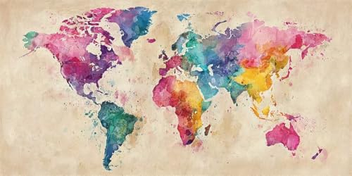 Diamond Painting Retro, 5D Diamond Painting Groß XXL 70x140cm, DIY Diamant Painting Bilder Karte Diamant Malerei Cross Stitch Stickerei Kunsthandwerk Set für Erwachsene, Haus Wanddekorationen (RD4) von CHENLICXLF