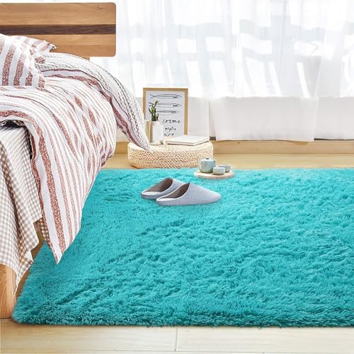 CHENMIAO Teppich Wohnzimmer 240 x 270 cm Bettvorleger Anti Rutsch Extra Große Flauschig Flauschiger Teppich Anti-Rutsch-Rückseite für Kinderzimmer Schlafzimmer, Himmelblau CHENMIAO Teppich Wohnzimmer 240 x 270 cm Bettvorleger Anti Rutsch Extra Große Flauschig Flauschiger Teppich Anti-Rutsch-Rückseite für Kinderzimmer Schlafzimmer, Himmelblau von CHENMIAO