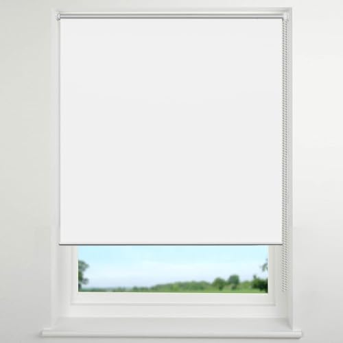 Doppelrollo Klemmfix Ohne Bohren 120 x 200 cm Sonnenschutz Blickdicht Rollade Rollo Jalousie Höhe Stufenlos Verstellbar für Fenster & Tür, Weiß von CHENMIAO