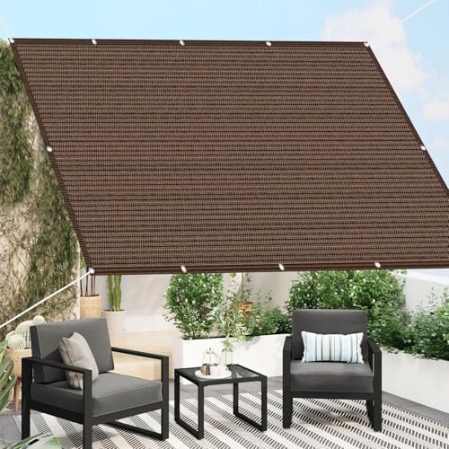 Sonnensegel 100 x 145 cm Sonnenschutz aus Hdpe-Gewebe Ohne Bohren, Segel Baldachin Markise 90% Shading Rate inkl Seile & Kabelbinder für Terrasse Garten Schwimmbad, Braun Sonnensegel 100 x 145 cm Sonnenschutz aus Hdpe-Gewebe Ohne Bohren, Segel Baldachin Markise 90% Shading Rate inkl Seile & Kabelbinder für Terrasse Garten Schwimmbad, Braun von CHENMIAO