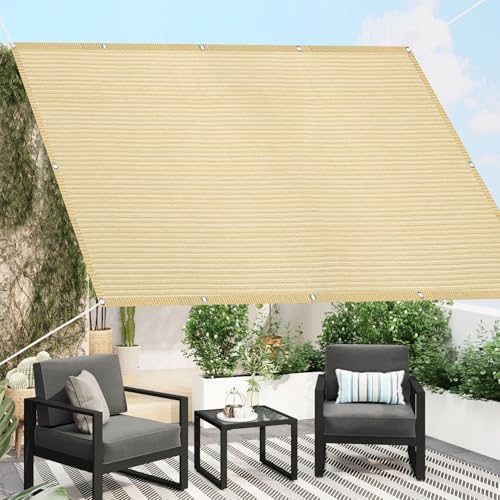 Sonnensegel 175 x 250 cm Sonnenschutz aus Hdpe-Gewebe Ohne Bohren, Segel Baldachin Markise 90% Shading Rate inkl Seile & Kabelbinder für Terrasse Garten Schwimmbad, Creme Farben Sonnensegel 175 x 250 cm Sonnenschutz aus Hdpe-Gewebe Ohne Bohren, Segel Baldachin Markise 90% Shading Rate inkl Seile & Kabelbinder für Terrasse Garten Schwimmbad, Creme Farben von CHENMIAO