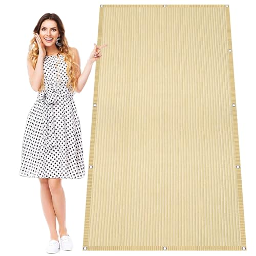 Sonnensegel 340 x 490 cm Sonnenschutz 95% Uv-Schutz Atmungsaktiv, Segeltuch Baldachin Markise 90% Shading Rate inkl Seile & Kabelbinder für Terrasse Garten Schwimmbad, Creme Farben Sonnensegel 340 x 490 cm Sonnenschutz 95% Uv-Schutz Atmungsaktiv, Segeltuch Baldachin Markise 90% Shading Rate inkl Seile & Kabelbinder für Terrasse Garten Schwimmbad, Creme Farben von CHENMIAO