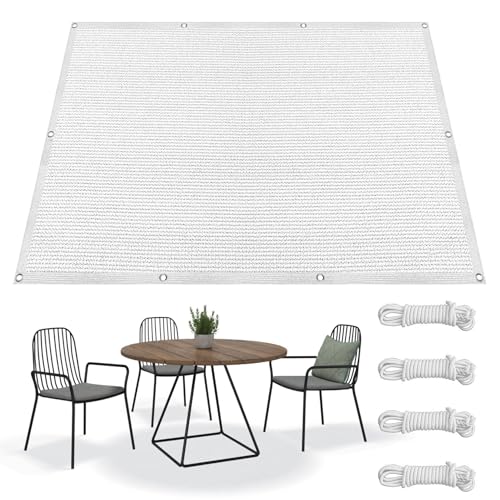 Sonnensegel 350 x 400 cm Sonnenschutz 95% Uv-Schutz Atmungsaktiv, Garten Segel Schattiernetz 90% Shading Rate inkl Seile & Kabelbinder für Terrasse Garten Balkon, Weiß Sonnensegel 350 x 400 cm Sonnenschutz 95% Uv-Schutz Atmungsaktiv, Garten Segel Schattiernetz 90% Shading Rate inkl Seile & Kabelbinder für Terrasse Garten Balkon, Weiß von CHENMIAO