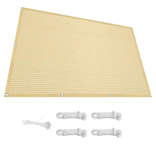 Sonnensegel 400 x 535 cm Sonnenschutz Rechteckig UV Schutz Wetterschutz, Sonnenschutznetz 90% Shading Rate inkl Seile & Kabelbinder für Terrasse Garten Balkon, Creme Farben Sonnensegel 400 x 535 cm Sonnenschutz Rechteckig UV Schutz Wetterschutz, Sonnenschutznetz 90% Shading Rate inkl Seile & Kabelbinder für Terrasse Garten Balkon, Creme Farben von CHENMIAO