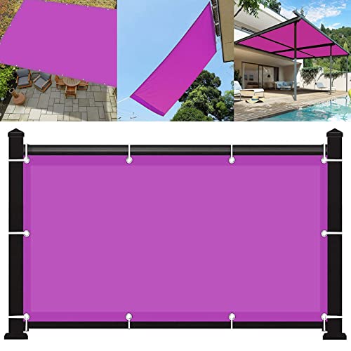 Sonnensegel Wasserdicht Rechteckig 3.5 x 6.5 m UV-Schutz Windschutz Sichtschutz Garten Reißfest Wetterfest für Patio Hinterhof Rasengarten, Rosa von CHENMIAO