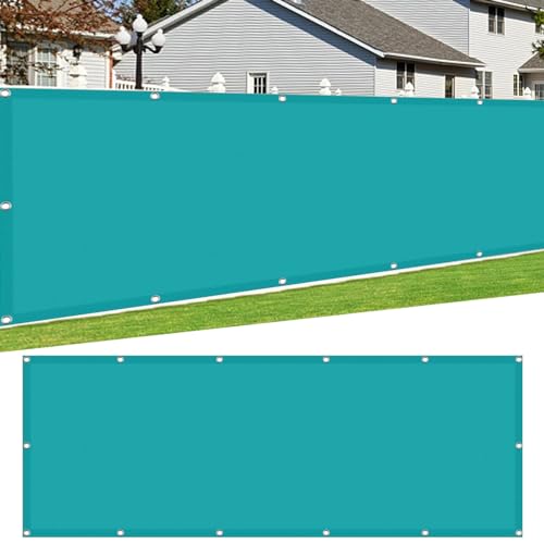 Sonnensegel Wasserdicht Rechtwinklig 100 x 280 cm Rechteckig Terrassendach Sichtschutz Garten UV Schutz Wetterfest mit Ösen für Garten Terrasse Outdoor Camping, Himmelblau von CHENMIAO